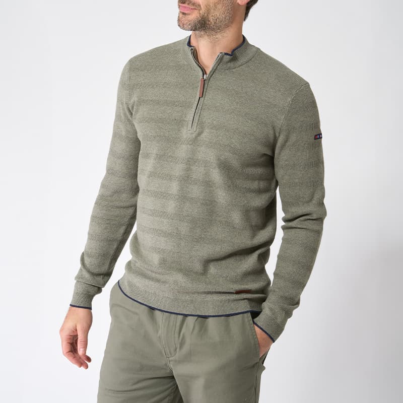 Pull semi-ouvrant BATELA A2608 XL DG Dried Sage