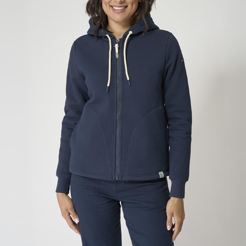 Sweat zippé doublure moumoute BATELA A2553 38 MA Navy Blue