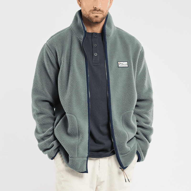 Veste polaire moutonnée BERMUDES Paterson XL B603 Vert De Gris