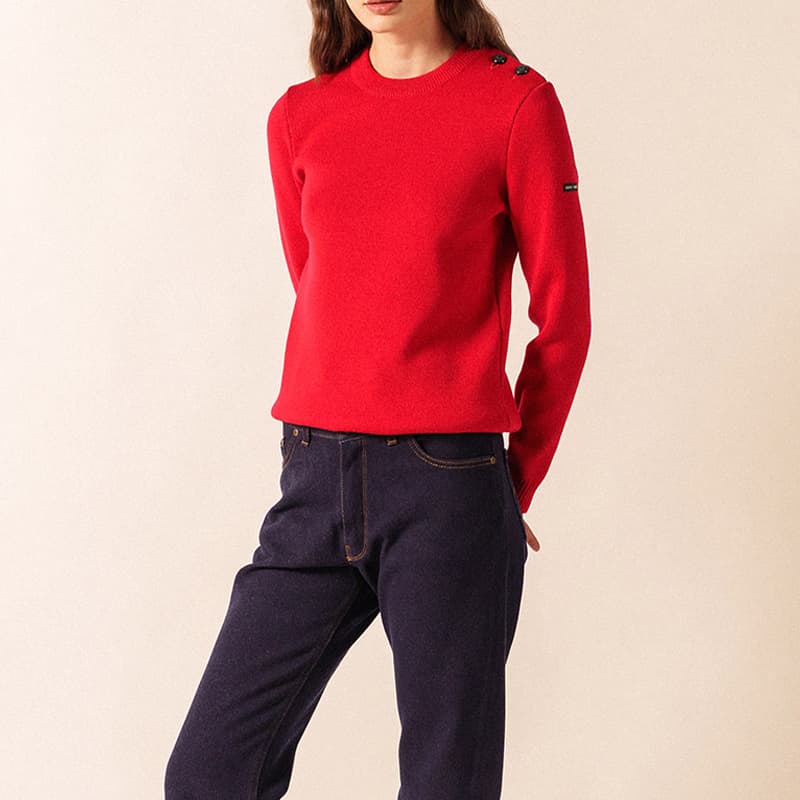 Pull SAINT JAMES Rochefort U F 36 Rouge
