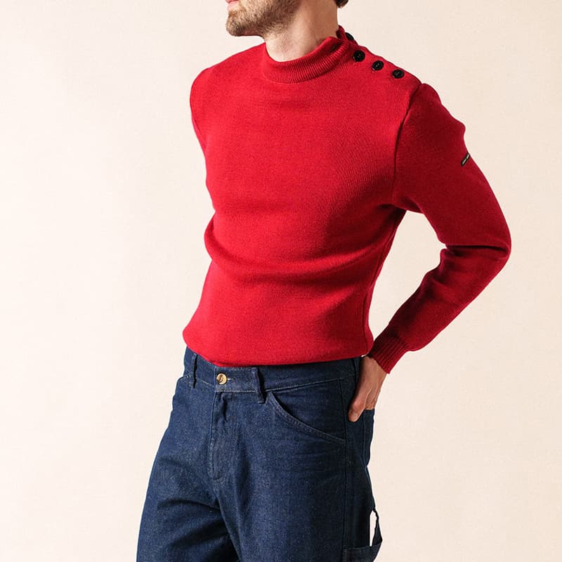 Pull SAINT JAMES Matelot uni S Medoc