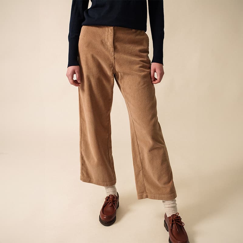 Pantalon velours SAINT JAMES Tess Il 40 Beige Fonce