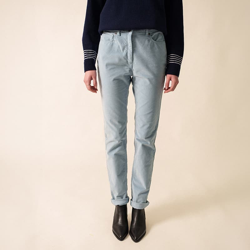 Pantalon velours SAINT JAMES Mimosa 42 Givre