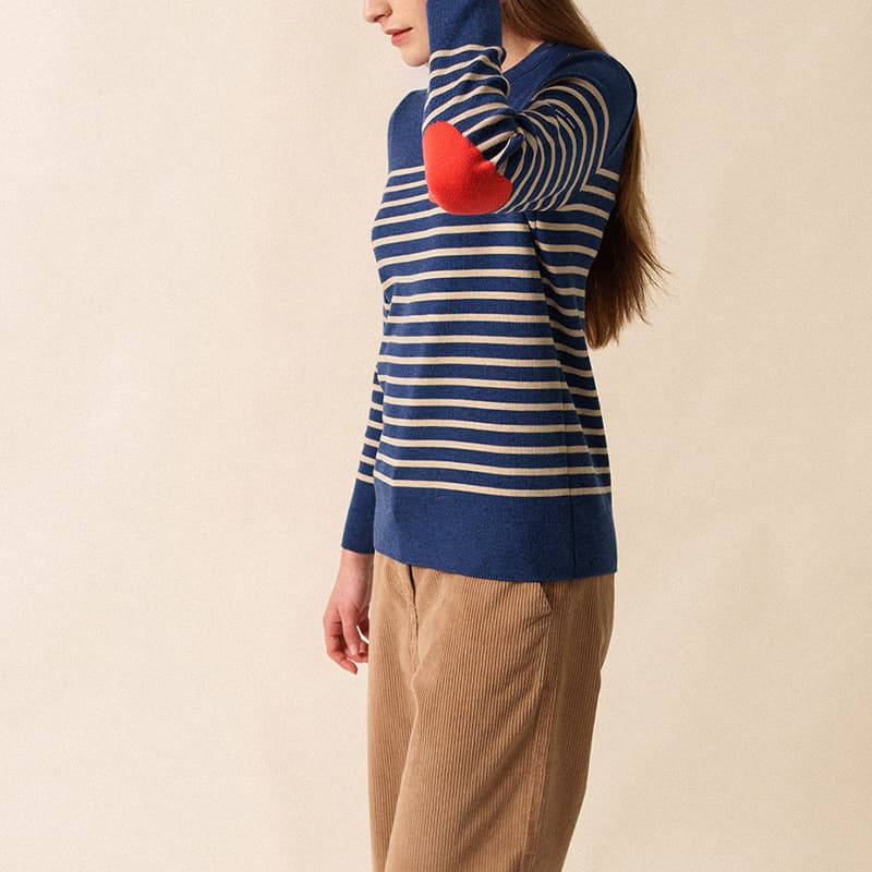 Pull SAINT JAMES Brégançon R Pop 40 Jean/Beig/Rodeo