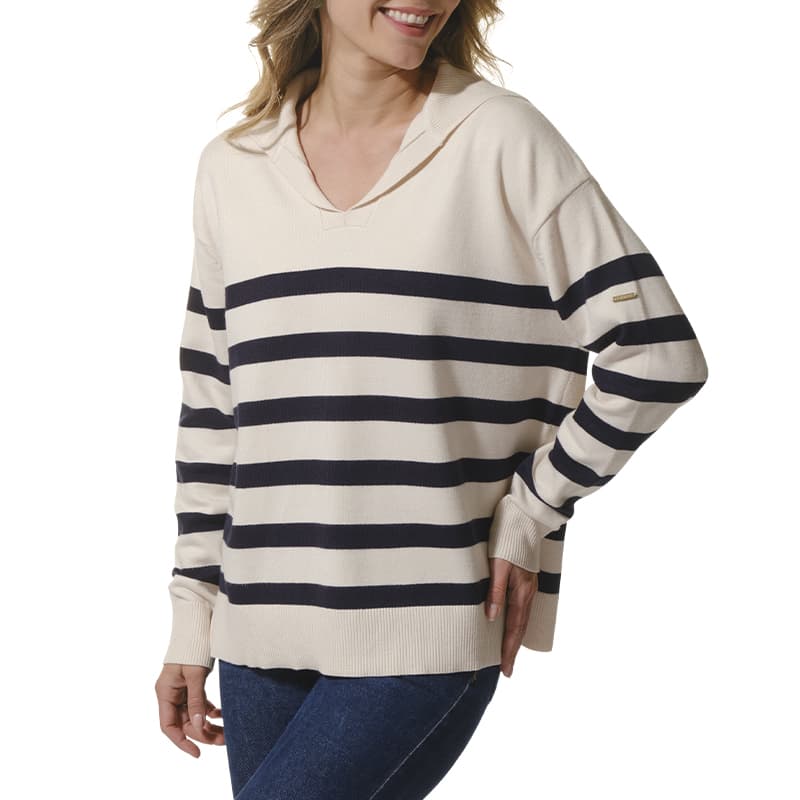 Pull HUBLOT Laurene L Ecru Clair/Marine