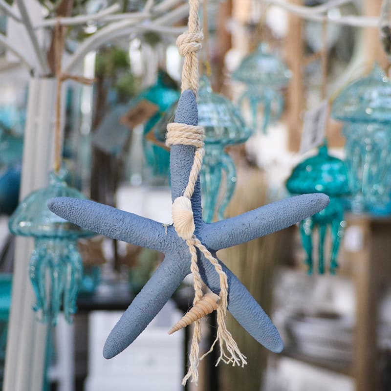 Etoile de mer à suspendre - bleue marine