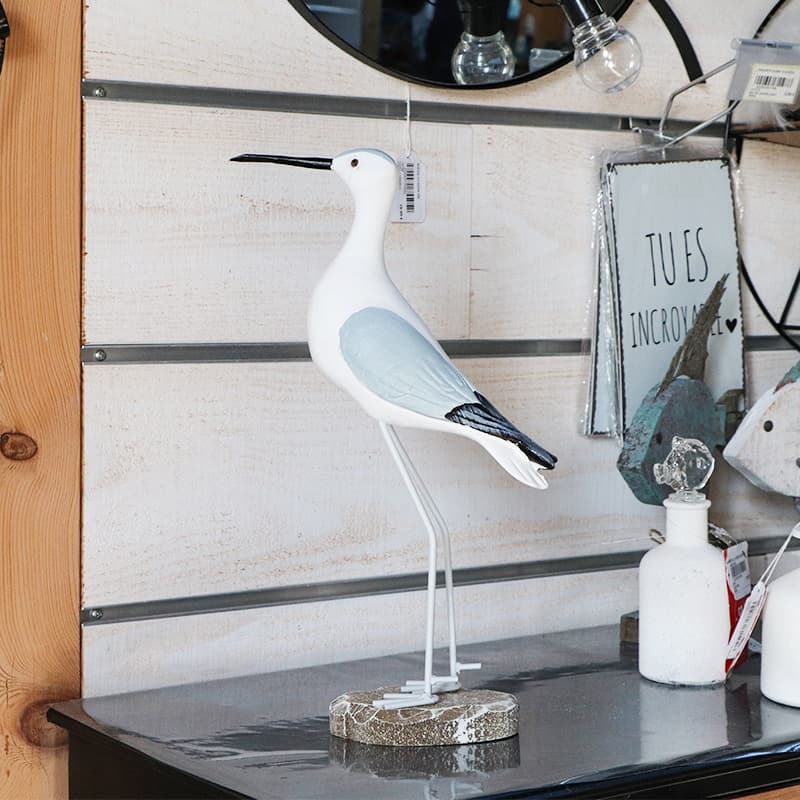 Echassier décoratif sur socle