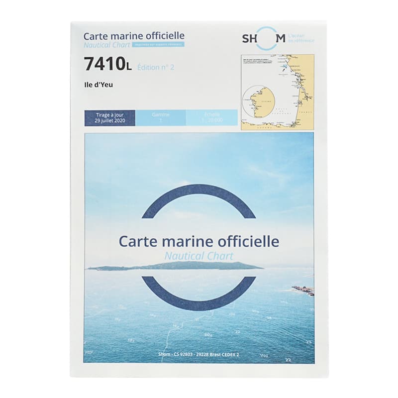 Carte marine Shom 7410L - Ile d'Yeu