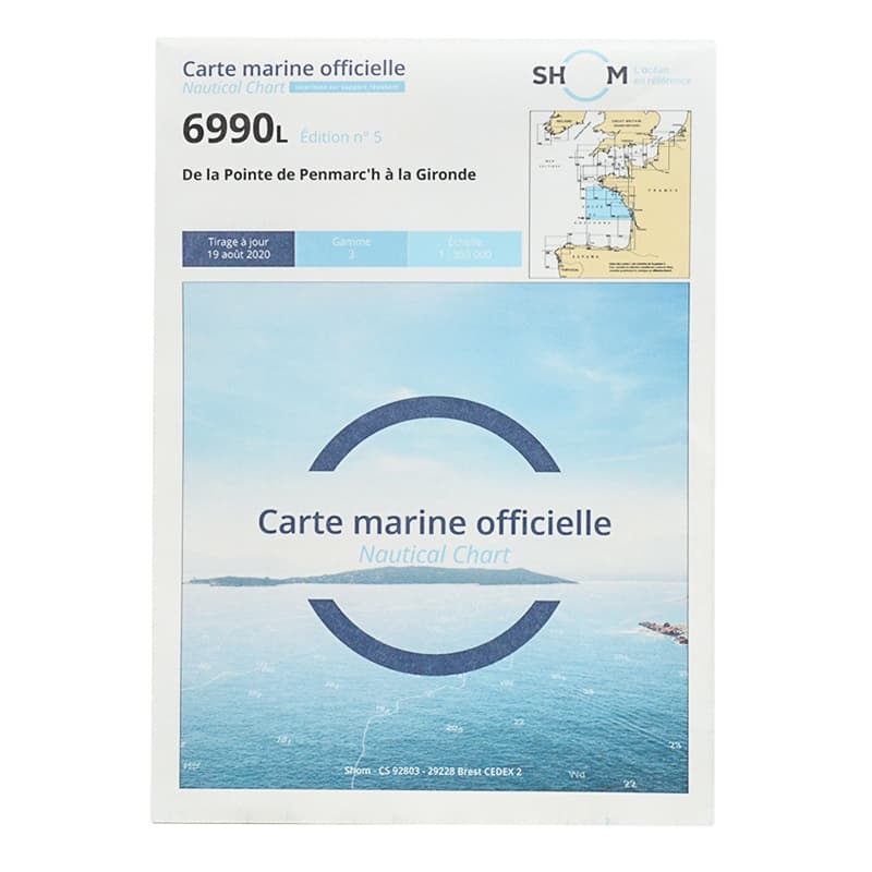 Carte marine Shom 6990L - De la Pointe de Penmarc'h à la Gironde