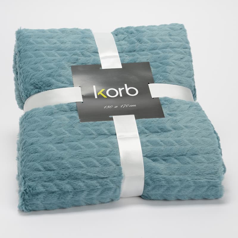 Plaid chevron 130 x 170 Turquoise