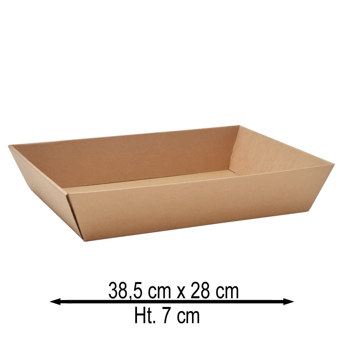 Corbeille carton lisse kraft