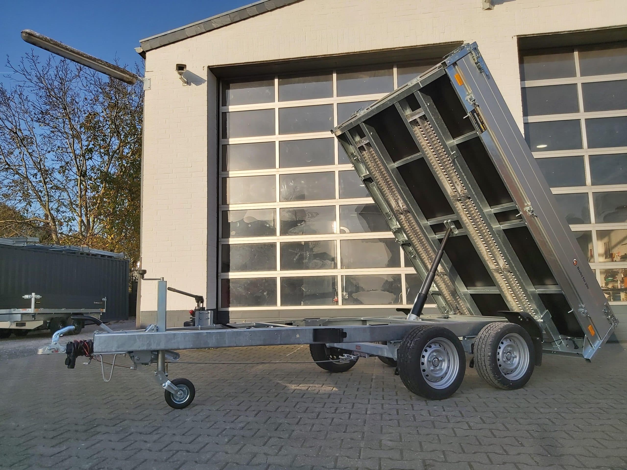 Saris Kipper K1 276 170 2000 2 276x170x30cm Alu Auffahrrampen Heckstützen Handpumpe 13" 2000kg