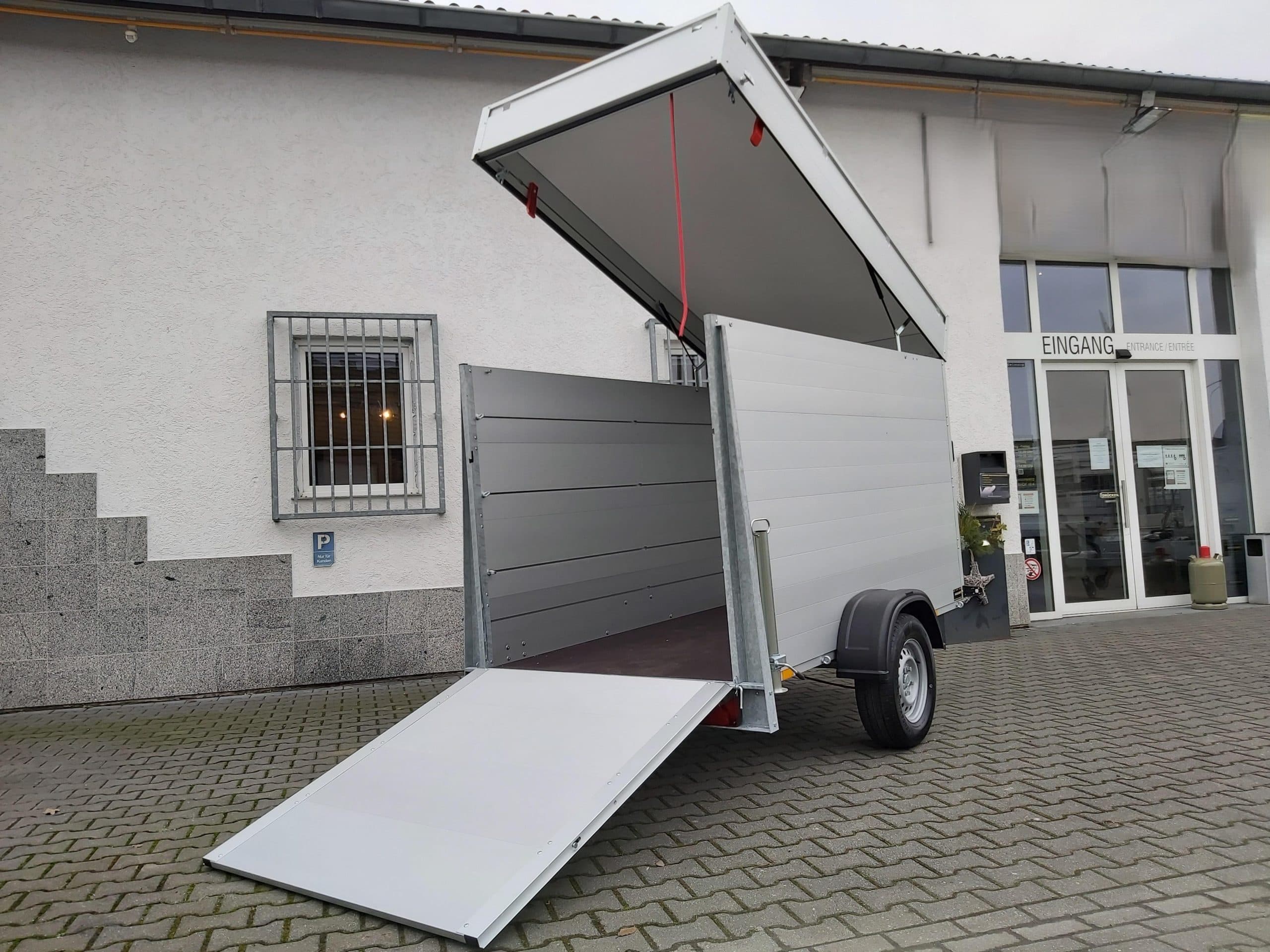ALUBOXX Deckelanhänger GTB 1200 VT3 251x126x153cm Heckrampe (S) 1200kg Frühling Aktion