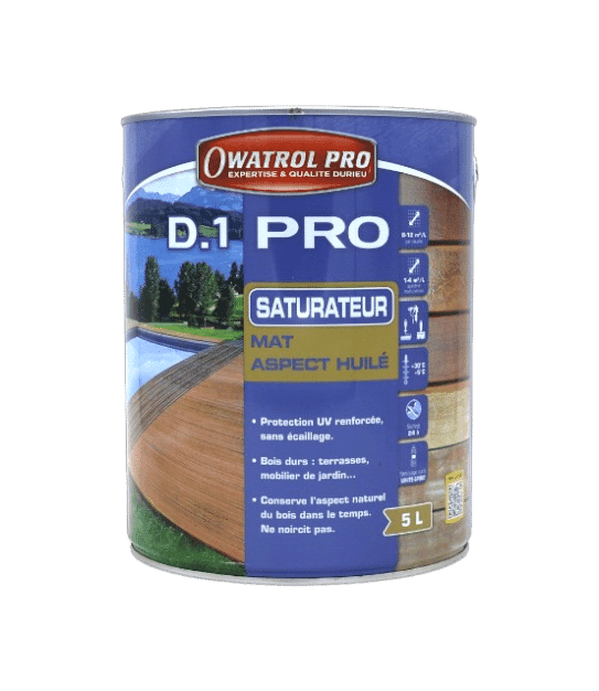 Saturateur incolore, teinté - bois exotiques - D1 Pro - OWATROL - Incolore - 5L
