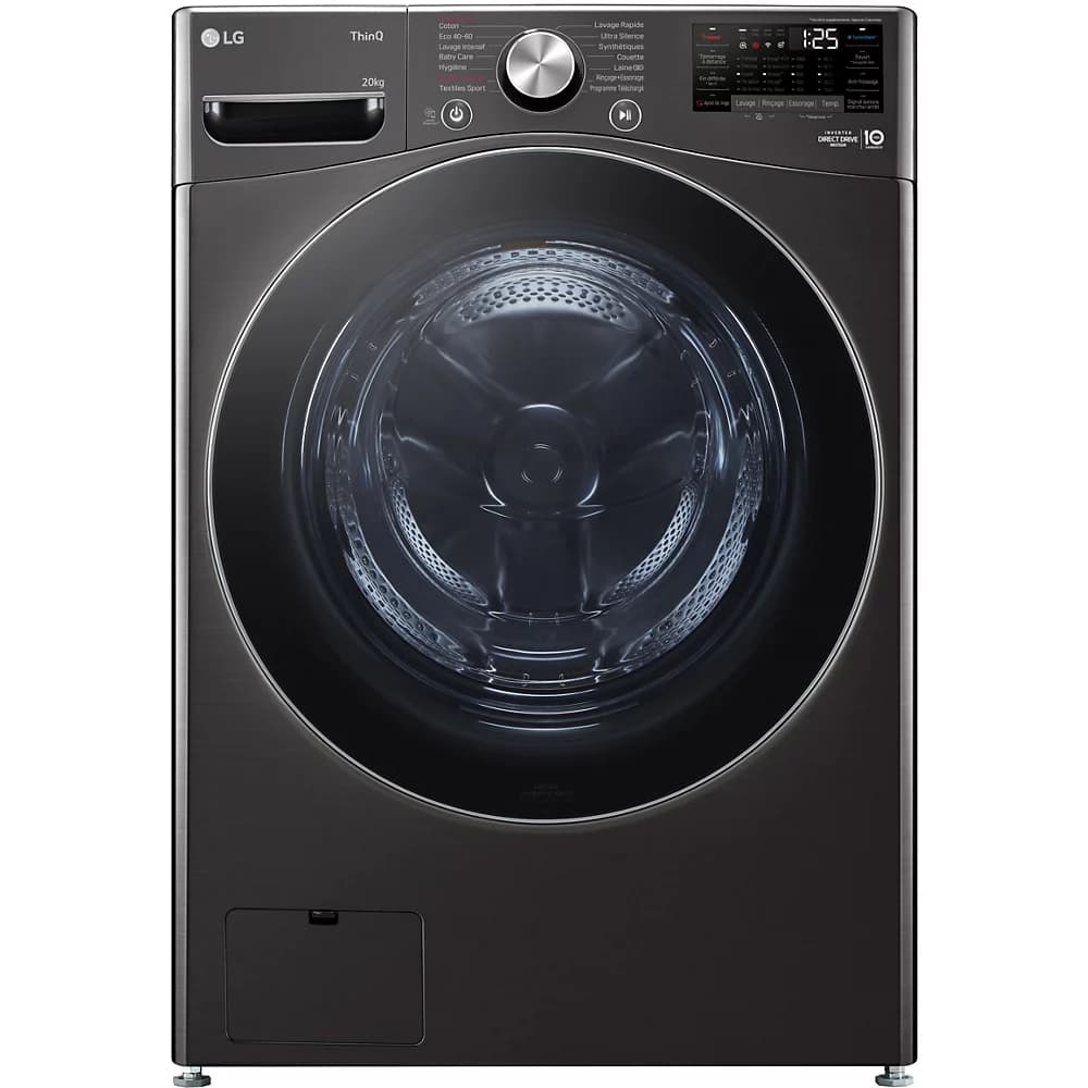 Lave linge hublot LG F20P12BST (20kg) – Tambour 142L Label énergie B – Silencieux 74dB Essorage peu élevé (1000 trs)