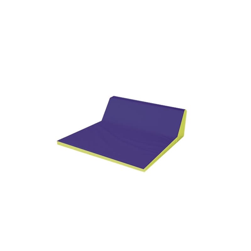 TAPIS POUR ESPACE DE DÉTENTE AVEC DOSSIER 6X96X4/30 - DIMAKID - VIOLET/TRANCHE PISTACHE - 96 X 96 CM - 4/30 CM