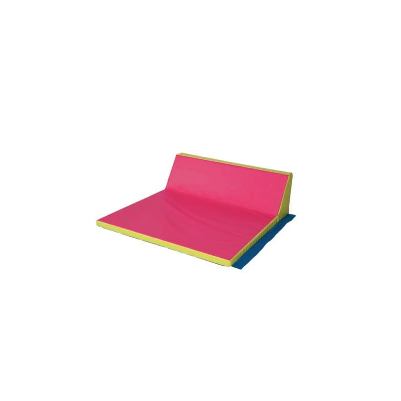 TAPIS POUR ESPACE DE DÉTENTE AVEC DOSSIER 6X96X4/30 - DIMAKID - FRAMBOISE/TRANCHE PISTACHE - 96 X 96 CM - 4/30 CM
