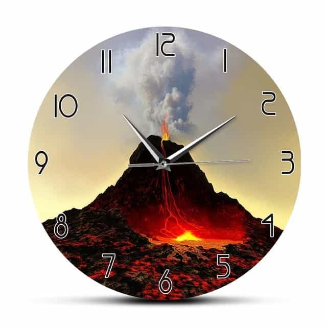 Dinosaur Clock Volcano