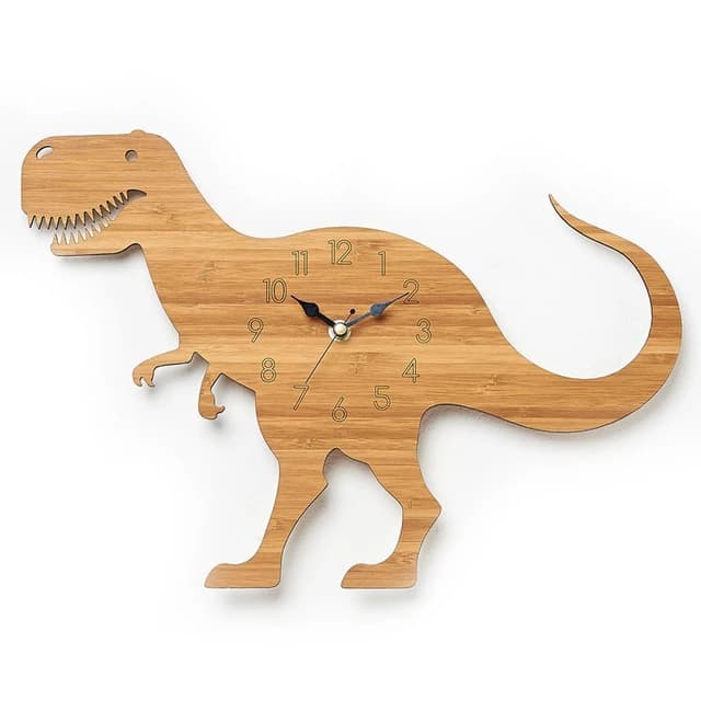 Wooden Dinosaur Clock