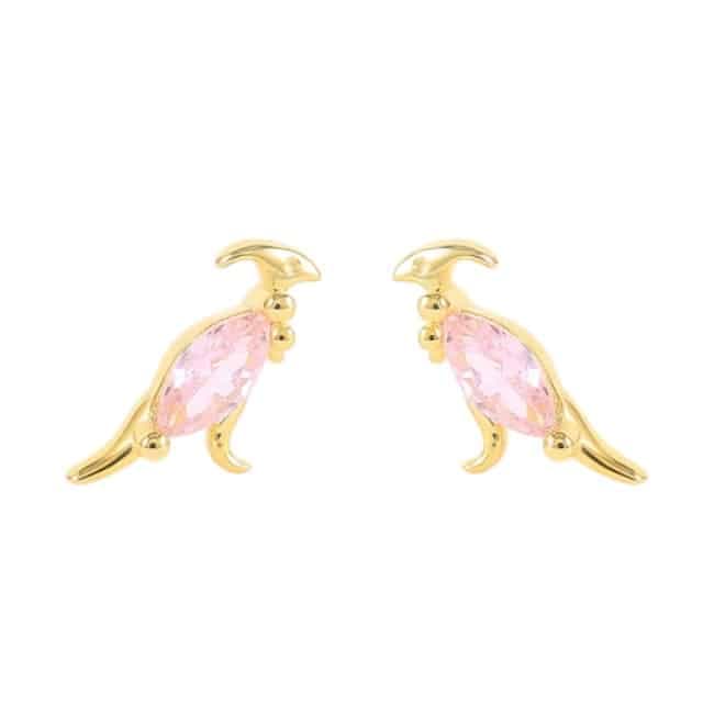 Pink Dinosaur Earrings