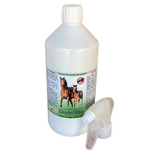 Anti Mouche Répulsif Naturel Chevaux, Poneys - Distri'Fly - 500 ml