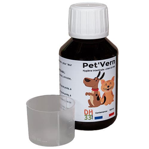 Pet'Vern 100 ml - Solution Efficace Contre les Vers pour Chiens et Chats - 
