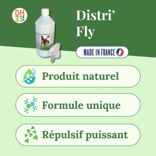 Anti Mouche Répulsif Naturel Chevaux, Poneys - Distri'Fly - 2.5 L