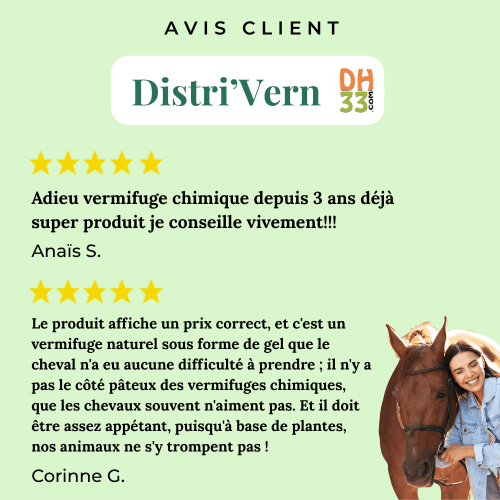 Distri'Vern Cheval - OFFRE PACK - Lot vermifuge - Pack de 20