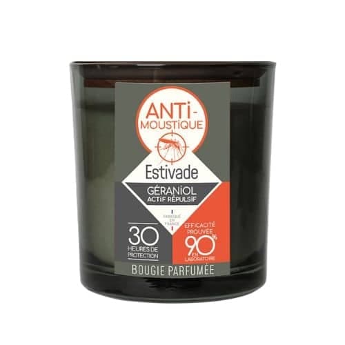 Bougie parfumée en verre au Géraniol 150g ESTIVADE