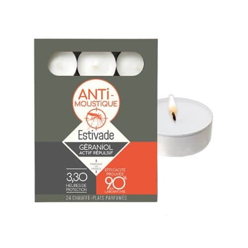 Bougie chauffe-plat parfumée Géraniol X24 ESTIVADE