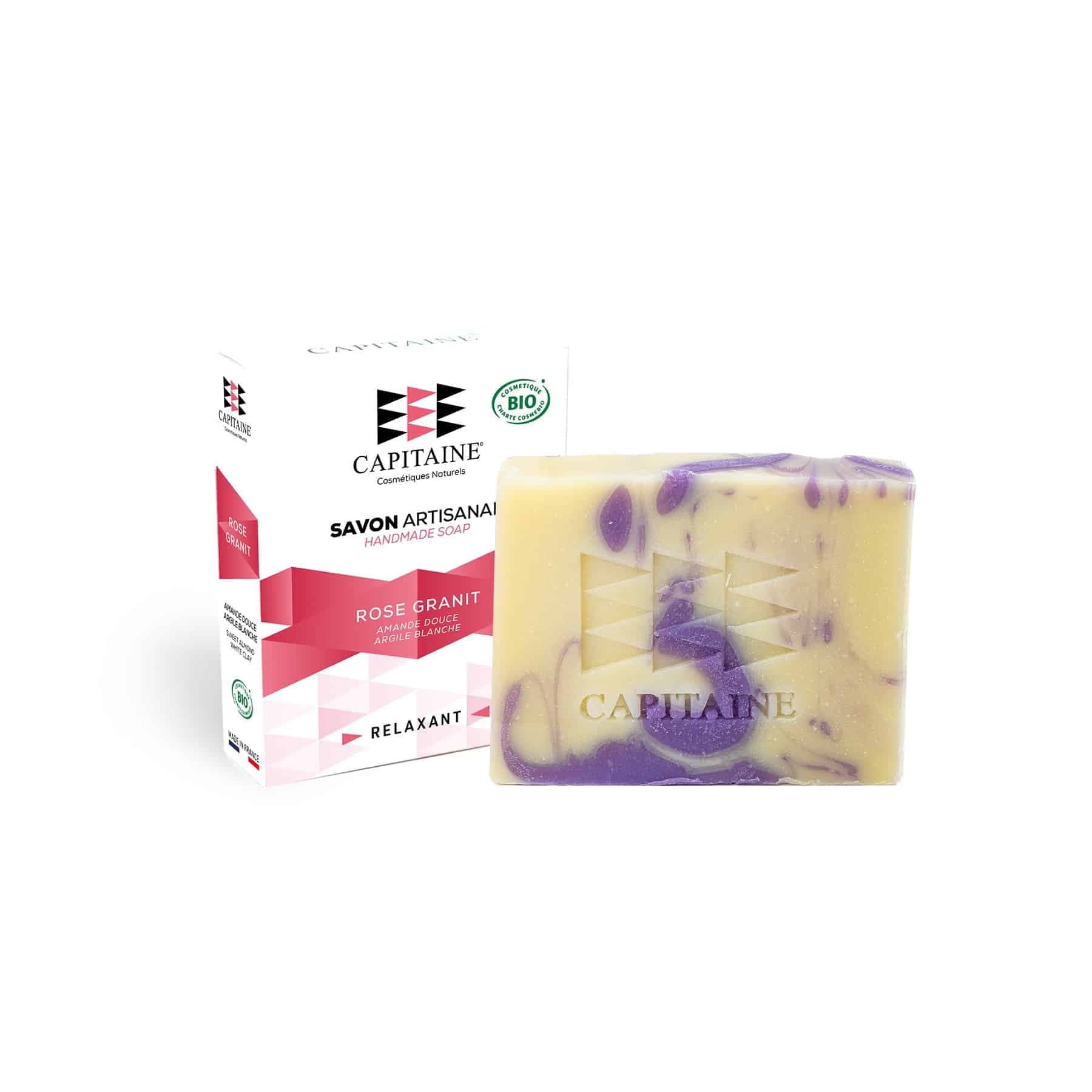 Savon surgras relaxant - Rose granit 100g CAPITAINE