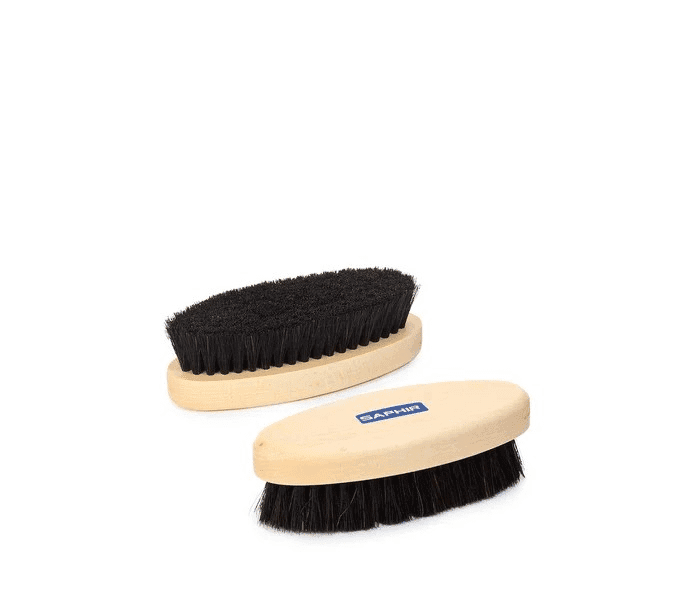 Brosse à reluire ovale - Crin noir SAPHIR