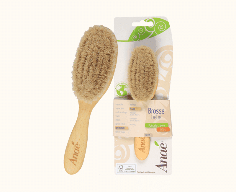 Brosse pour bébé en bois de hêtre ANAÉ