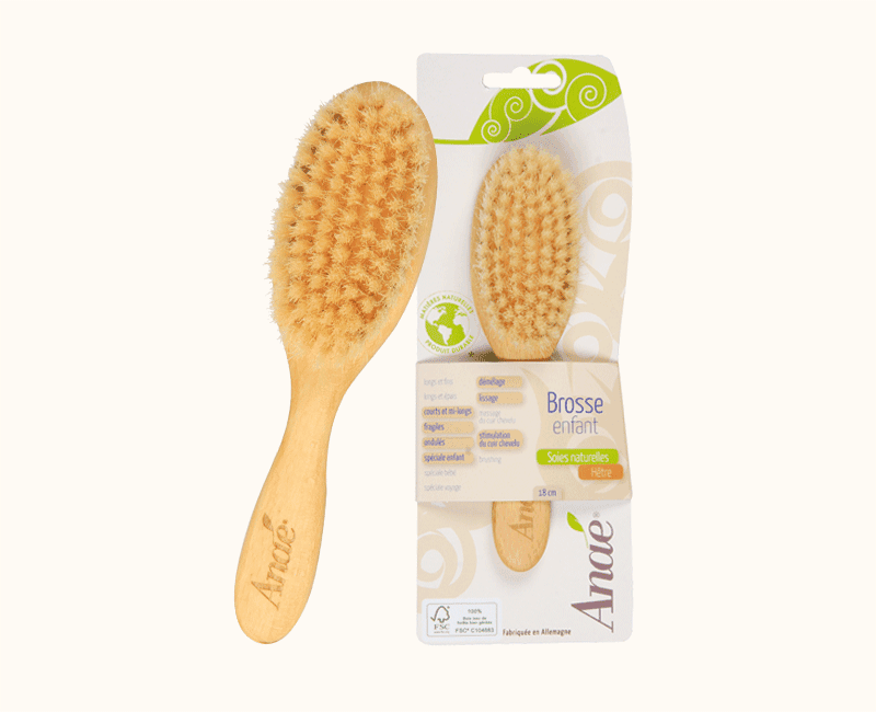 Brosse pour enfant en bois de hêtre ANAÉ