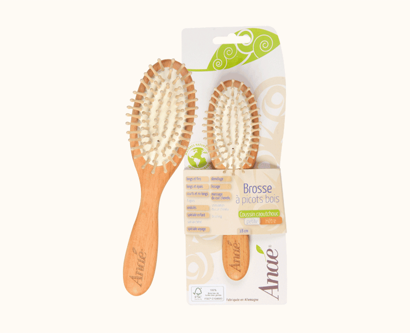 Petite brosse à picots en bois de hêtre ANAÉ