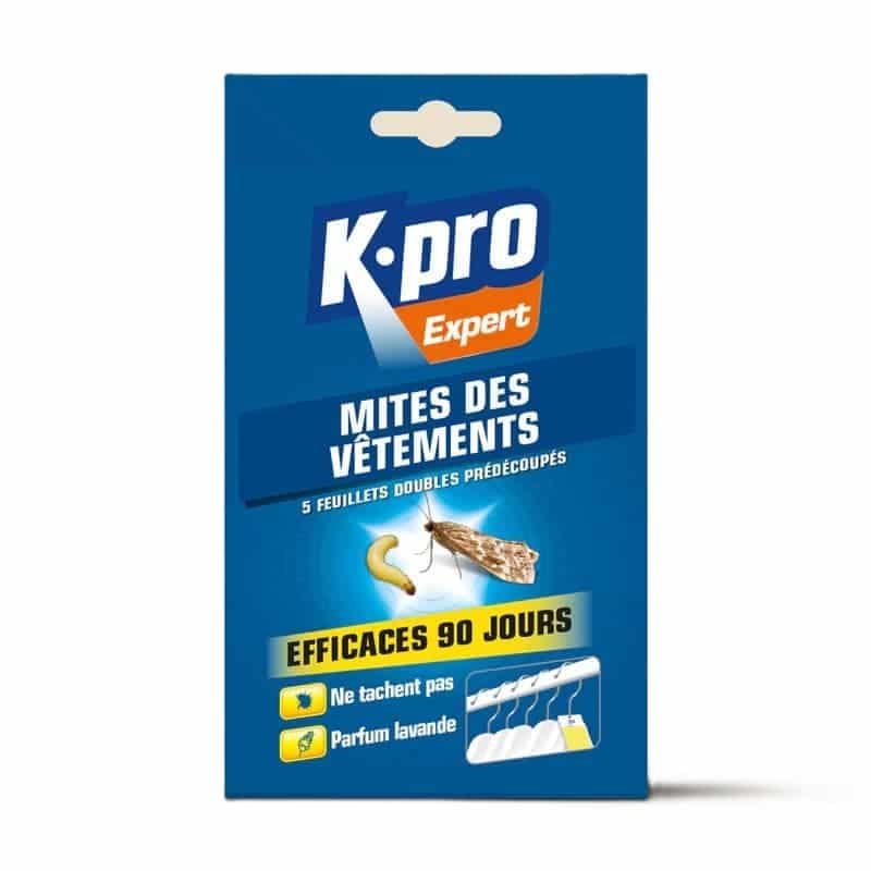 Feuillets Mites de vêtements K.PRO