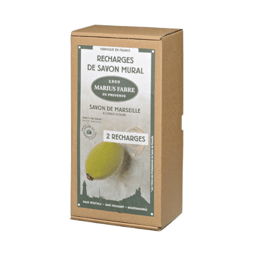 Recharge de savon de Marseille mural à l'huile d'olive 2X290g MARIUS FABRE