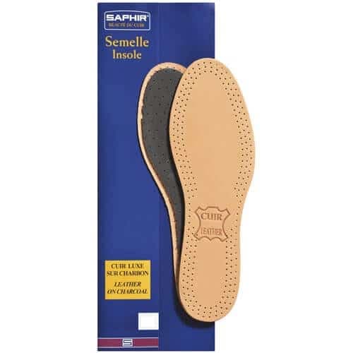 Semelles Cuir Luxe Mouton - Charbon SAPHIR