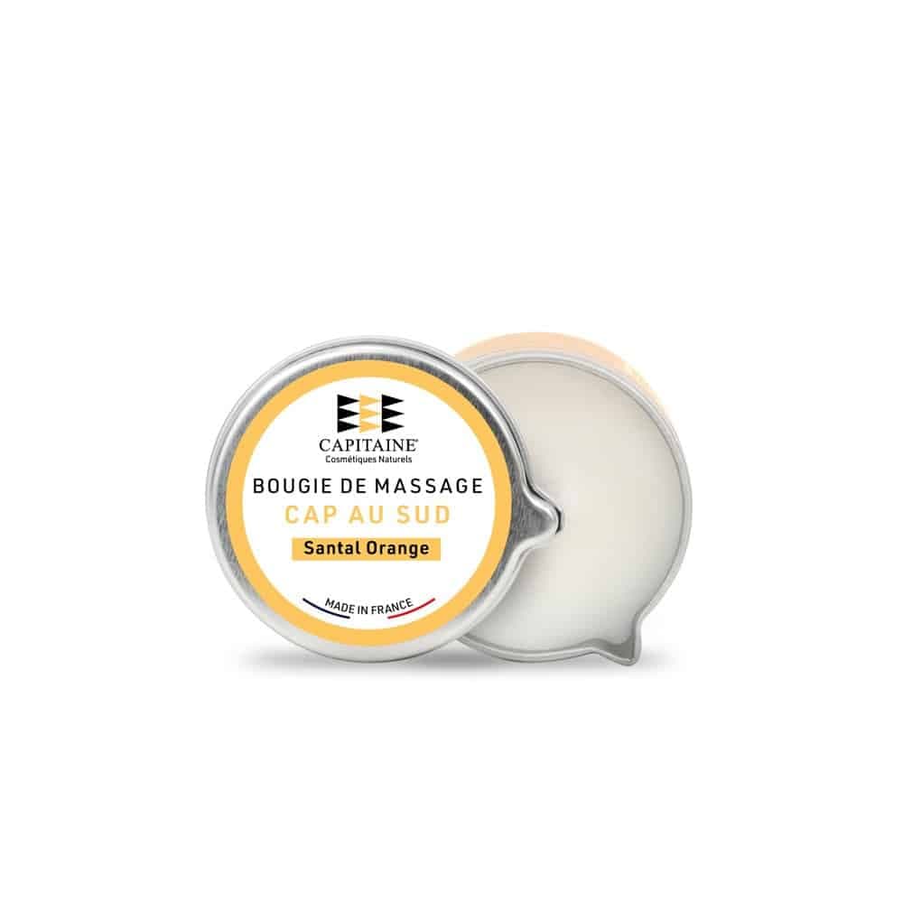 Bougie de massage relaxante - Orange & Santal 35g CAPITAINE