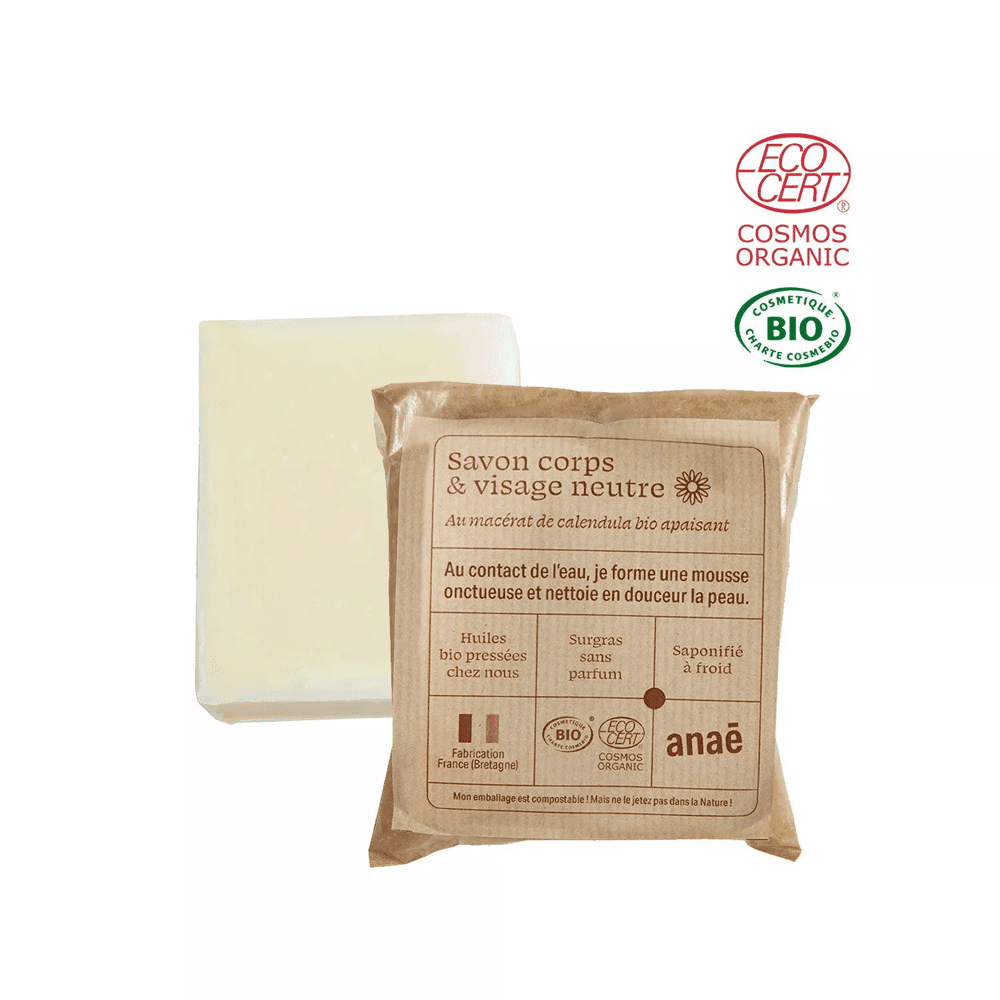 Savon surgras neutre - Sans parfum 100g ANAÉ