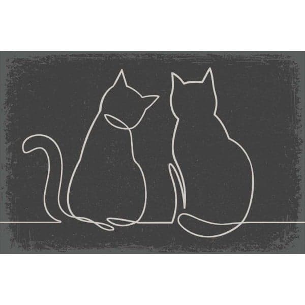 Tapis velvet - 2 Cats 45X75cm MERCURY