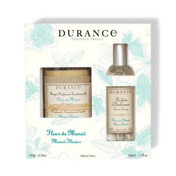 Coffret Bougie & Parfum d'ambiance - Fleur de Monoï DURANCE
