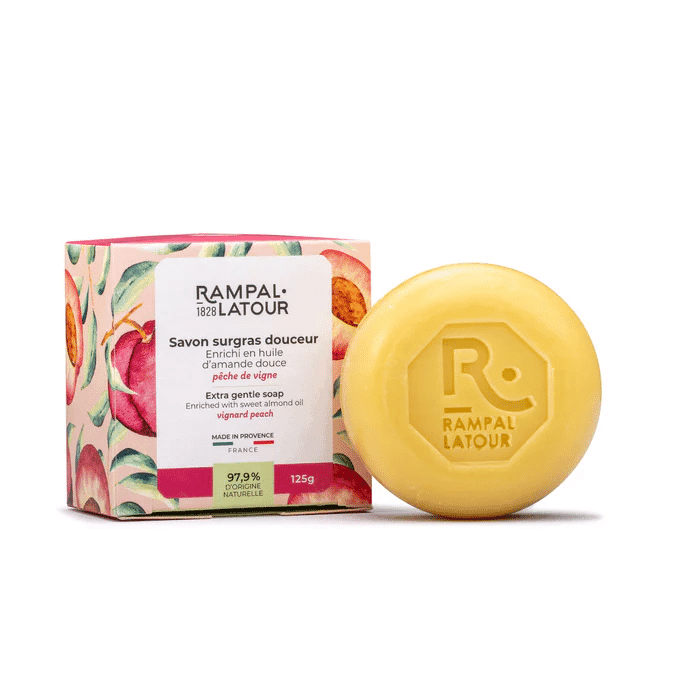 Savon surgras parfumé - Pêche de vigne 125g RAMPAL LATOUR