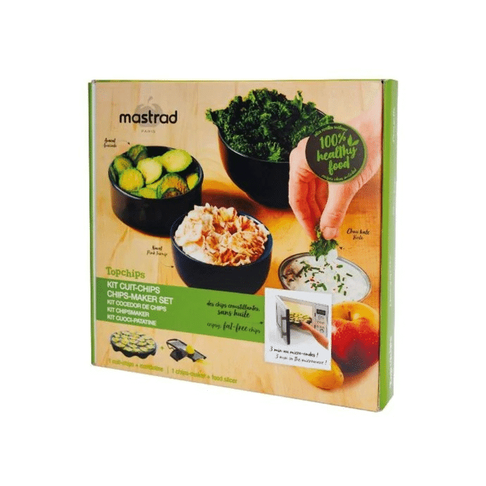 Kit Healthy cuit-chips & Mandoline - Noir MASTRAD