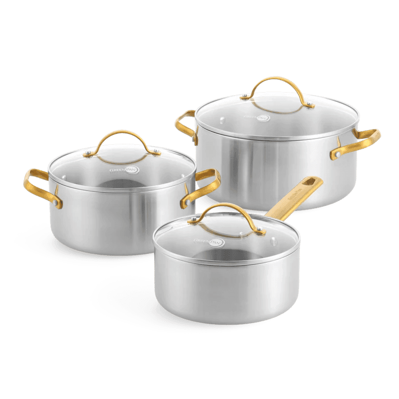Set 3 Faitouts inox Padova Reserve GREENPAN