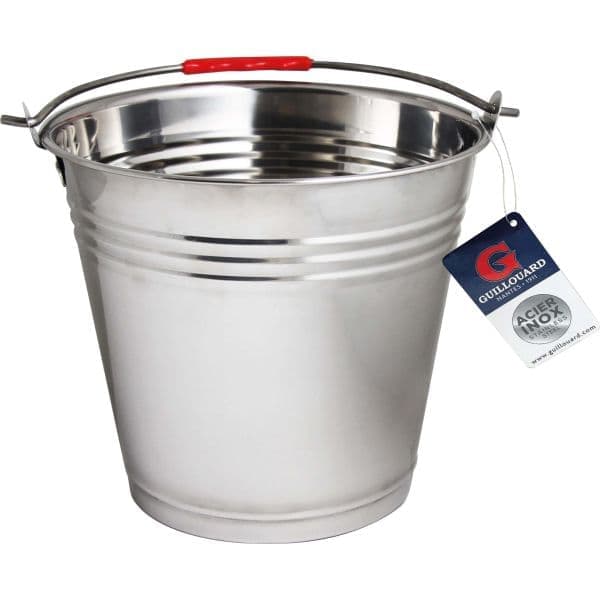 Seau en inox - 11L GUILLOUARD
