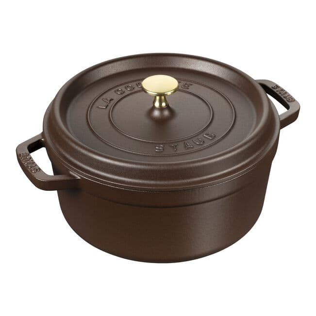Cocotte en fonte ronde 24cm - Chocolat STAUB
