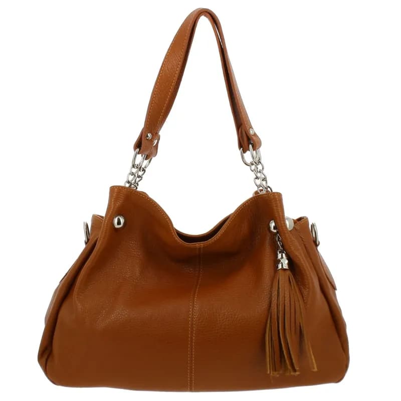 BOTELLO sac hobo en cuir Camel