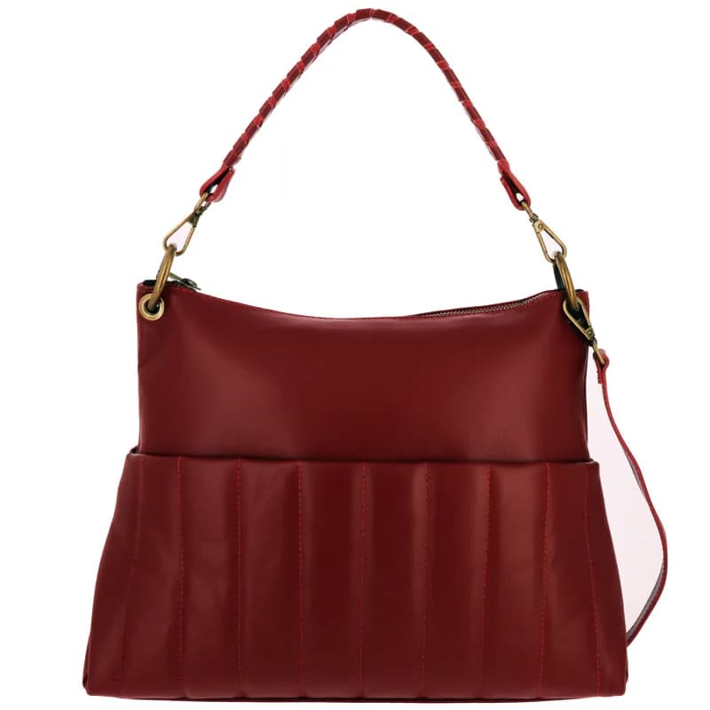 JIMMA sac matelassé en cuir Rouge