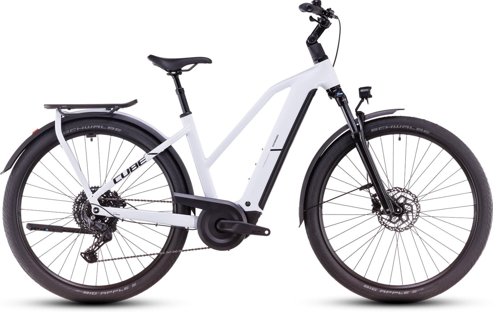 Cube Kathmandu Hybrid ONE 600 Lady polarwhite´n´black - Trapeze 46 cm